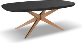 Stół rozkładany BASTION Czarny do Salonu Jadalni 200-300 x 110 x 76 cm, Prostokątny