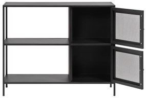 Czarny metalowy regał 100x81 cm Malibu – Unique Furniture