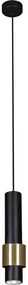 Czarno-złota lampa wisząca tuba - S073 G2-W47