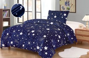 PrzytulneMieszkanie.pl PrzytulneMieszkanie.pl Pościel z mikropluszu NIGHT SKY ciemnoniebieska Rozmiar pościeli: 70 x 90 cm | 140 x 200 cm