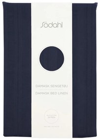 Ciemnoniebieska adamaszkowa pościel jednoosobowa 140x200 cm Noble – Södahl