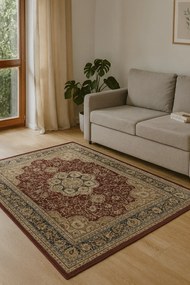 Czerwony dywan rozeta w rustykalnym stylu E0-A10