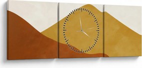 Obraz - Góry akwarelowe N⁰1 (z zegarem) (90x30 cm)