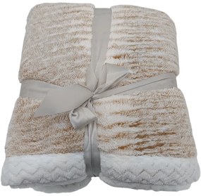 Koc z barankiem Marmur beżowy, 150 x 200 cm