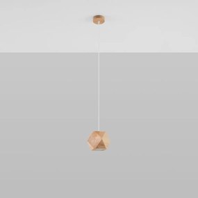 Lampa wisząca WOODY naturalne drewno SOLLUX  LIGHTING