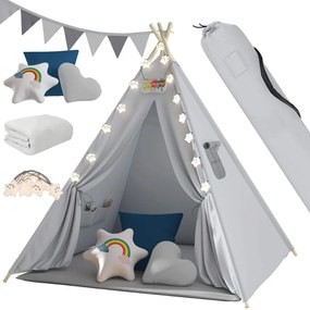 Jurhan Namiot tipi JULIUS, 120x120x160cm, szara/niebieska