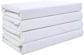 PrzytulneMieszkanie.pl Bawełniane prześcieradło DELUXA 140x240 cm białe