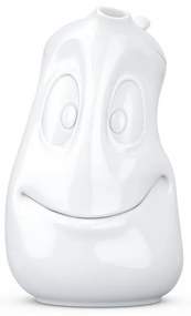 Biały roześmiany porcelanowy dzbanek do herbaty 58products, 1,2 l