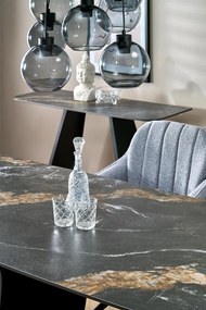 FORUM stół rozkładany, czarny marmur