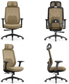 Ergonomiczny fotel biurowy z regulacjami Runo, zgodny z normą BHP