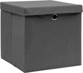 Komplet szary 4 zamykanych pudełek D5-B81