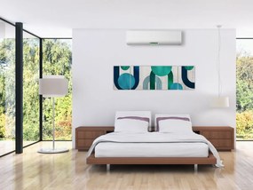 Obraz - Linie i okrągłe kształty (170x50 cm)