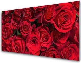 Panel Szklany Klasyczny Bukiet Czerwonych Róż