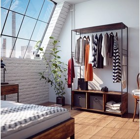 Szafa rustykalny dąb 119.5x44x189 fyrk