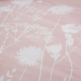 Biała/różowa pościel dwuosobowa 200x200 cm Meadowsweet Floral – Catherine Lansfield