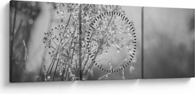 Obraz - Łąka po deszczu (z zegarem) (90x30 cm)