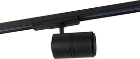 Nowoczesny system szynowy 3-fazowy czarny z 4 reflektorami 3000-4000K - Ruler