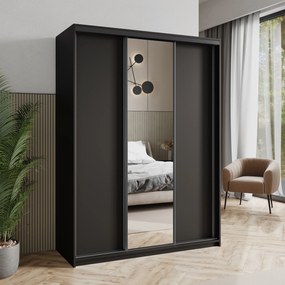 Szafa TAVI - Czarny / 150 cm / Czarny