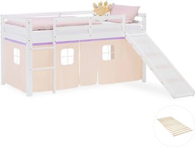 Łóżko piętrowe dla dzieci 90x200 cm Białe