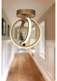 Metalowa lampa sufitowa LED w kolorze brązu Sezen – Squid Lighting