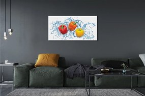 Obraz drukowany na płótnie Papryki w Krystalicznej Wodzie