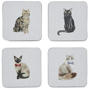 Zestaw mat stołowych i podkładek 8 szt. Curious Cats – Cooksmart ®