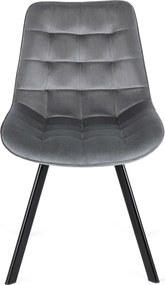 Zestaw Stół Okrągły Rozkładany LUKAS 100-250 cm Dąb Rustykalny/Czarny i 6 Krzeseł RICK Szarych Welurowych Nowoczesnych