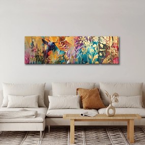 Obraz - Abstrakcyjny obraz natury (170x50 cm)