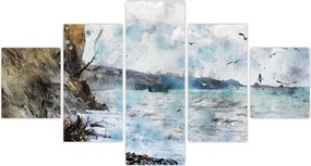 Obraz - Rafa, akwarela (125x70 cm)