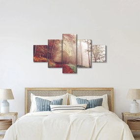 Obraz - Jesienny spacer po lesie (125x70 cm)