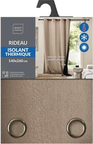 Brązowa zasłona termiczna sztruksowa 140x260 cm Madison – douceur d'intérieur