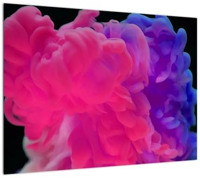 Obraz na szkle - kolorowy dym (70x50 cm)