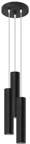 Czarna lampa wisząca tuba nad wyspę - 8X S755 E2-B32