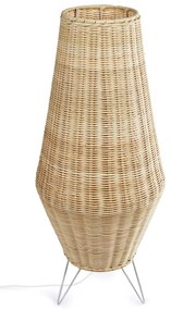 Lampa stojąca z rattanowym kloszem (wys. 70 cm) Kamaria – Kave Home