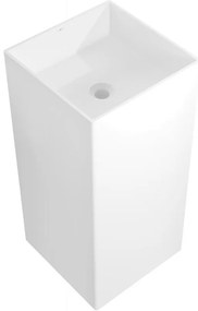 Mexen Xola-1 umywalka wolnostojąca z konglomeratu 40 x 40 cm, biała mat - 26594000