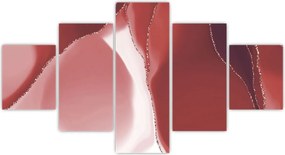 Obraz - Czerwony abstrakcyjny kwiat N⁰3 (125x70 cm)