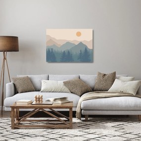 Obraz na szkle - Góry Turkusowe N⁰1 (70x50 cm)
