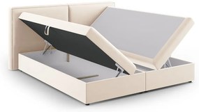 Kremowe łóżko boxspring ze schowkiem 160x200 cm Arendal – Cosmopolitan Design