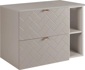 Meble łazienkowe, Kaszmir, 80 x 57 x 46 cm, złote uchwyty