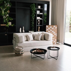 Beżowa rozkładana sofa z materiału bouclé 180 cm Bloom – TemaHome