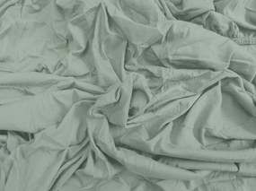 PrzytulneMieszkanie.pl Prześcieradło jersey z lycrą ciemno miętowe 90 x 200 cm