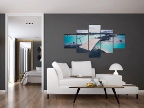 Obraz drewnianego mostu (125x70 cm)