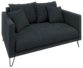 Ciemnoszara sofa z tkaniny szenilowej 140 cm Freya – Ropez