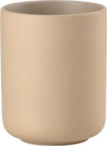 Beżowy kamionkowy kubek na szczoteczki do zębów Ume – Zone