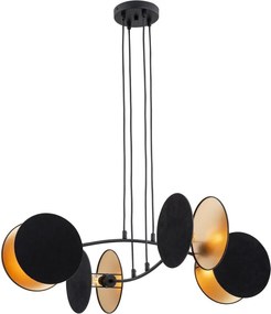 Lampa wisząca na lince MOTIF 4xE27/15W/230V czarna