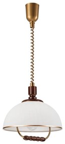 Lampa sufitowa RAMONA 1xE27/60W/230V beżowy/ciemny brąz