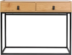 Konsola z dwoma szufladami Abbot w stylu loft