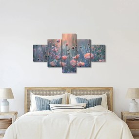 Obraz - Kwiaty w pastelowych kolorach (125x70 cm)