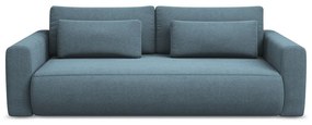 Jasnoniebieska rozkładana/ze schowkiem sofa 238 cm Kapua – Makamii