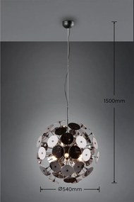 Lampa wisząca w kolorze matowej czerni Discalgo – Trio